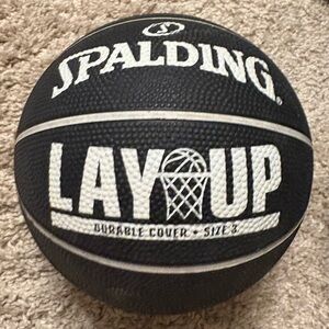 Spalding Lay Up Black Outdoor Basketball - Size 3  22"
